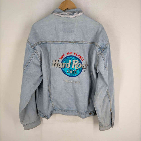 ハードロックカフェ Hard Rock Cafe ロゴ刺繍 デニムジャケット メンズ JPN:L