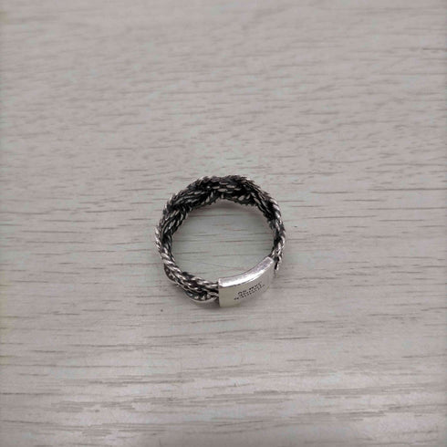 N NUMBER シルバー刻印 ブレイディング編込みリング BRAIDING RING メンズ 17号