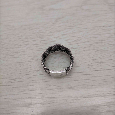 N NUMBER シルバー刻印 ブレイディング編込みリング BRAIDING RING メンズ 17号
