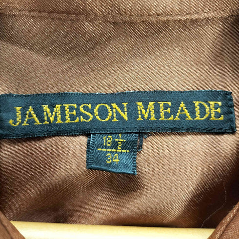 JAMESON MEADE サテン地 長袖シャツ メンズ XXL