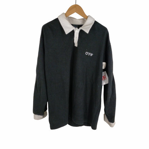 オーワイ OY L/S 袖ラインテープ リング ワンポイント刺繍 ポロシャツ メンズ