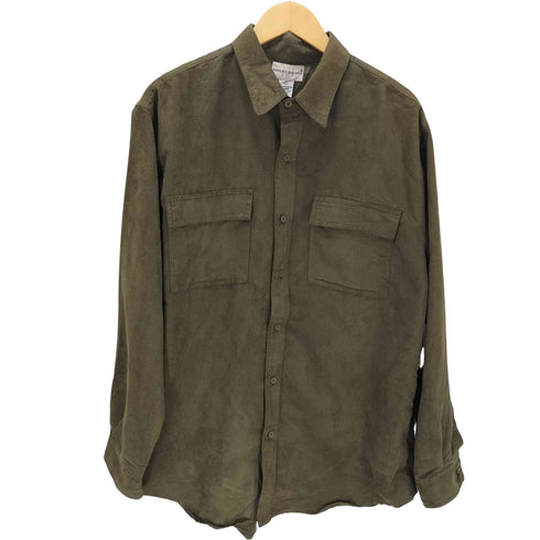 ナイツブリッジ KNIGHTSBRIDGE OLD フェイクスウェード 長袖シャツ メンズ import:L