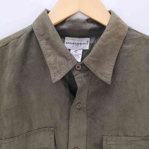ナイツブリッジ KNIGHTSBRIDGE OLD フェイクスウェード 長袖シャツ メンズ import:L