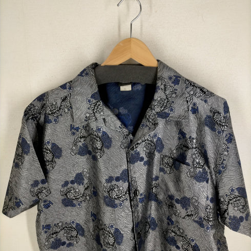 amplify 90s USA製 総柄オープンカラーシャツ 虎柄 メンズ JPN:XL