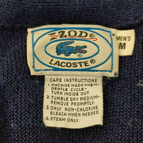 アイゾッドラコステ IZOD LACOSTE 70s 80s 糸巻きタグ アクリルカーディガン メンズ JPN:M