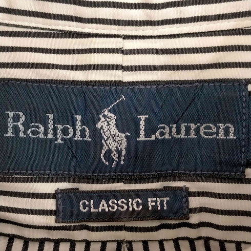 ラルフローレン RALPH LAUREN 90s CLASSIC FIT ポニー刺繍 ストライプボタンダウンシャツ メンズ import:XL