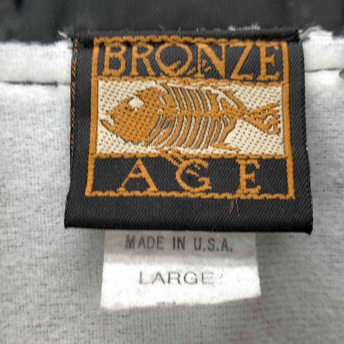 ブロンズ エイジ BRONZE AGE USA製 両面プリント ナイロン コーチジャケット メンズ import:L