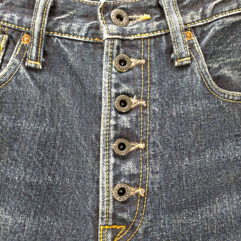 キャピタル KAPITAL OLD セルビッチ 月桂樹ボタン 蜂の巣 ボタンフライデニムパンツ メンズ JPN:1