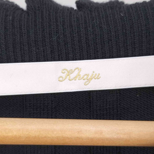 カージュ Khaju ワイドリブフリルネックプルオーバー レディース