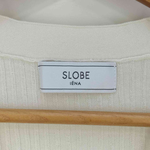 スローブイエナ SLOBE IENA コットンナイロンリブ Vネックカーディガン レディース