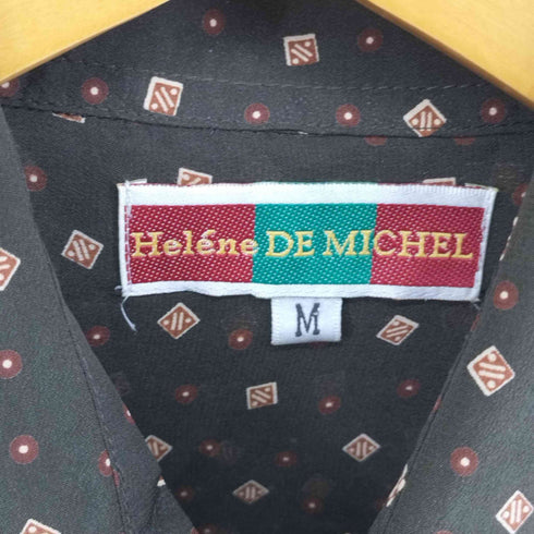 HELENE DE MICHEL 総柄 L/S シャツ シルク100% メンズ import:M