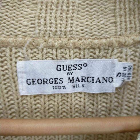 ゲス GUESS BY GEORGES MARCIANO ロゴ刺繍シルクニット メンズ JPN:S