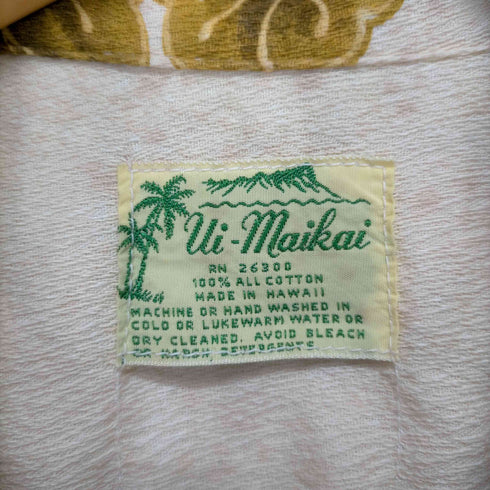 ui-maikai MADE IN HAWAII コットンアロハシャツ メンズ