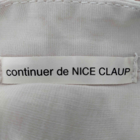 ナイスクラップ NICE CLAUP ノーカラーシアーシャツ レディース FREE