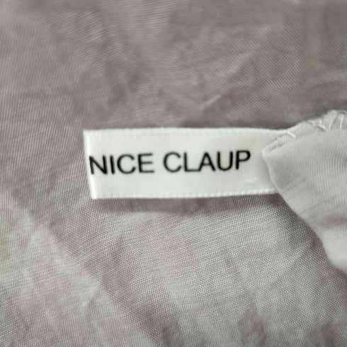 ナイスクラップ continuer de NICE CLAUP ノーカラーシアーシャツ レディース FREE