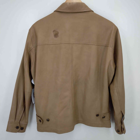 アクアスキュータム AQUASCUTUM ラムレザーシングルジャケット メンズ S