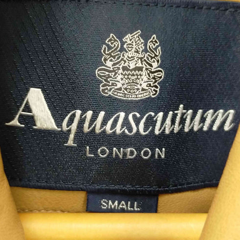 アクアスキュータム AQUASCUTUM ラムレザーシングルジャケット メンズ S