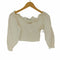 ザラ ZARA パフスリーブクロップドブラウス レディース import:S