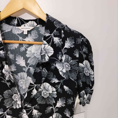 マウジー moussy 総柄 フラワーモチーフ オープンカラーシャツ レディース FREE