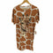 RAINFOREST CAFE USA製 大判プリント GIRAFFE キリン アニマル プリント S/S Tシャツ ワンピース レディース OSFM