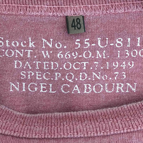ナイジェルケーボン NIGEL CABOURN ウッドボタンポケット半袖Tシャツ メンズ 48