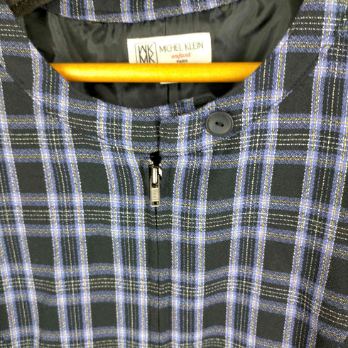 ミッシェルクラン MICHEL KLEIN ノースリーブ チェック柄 プリーツワンピース レディース 160A