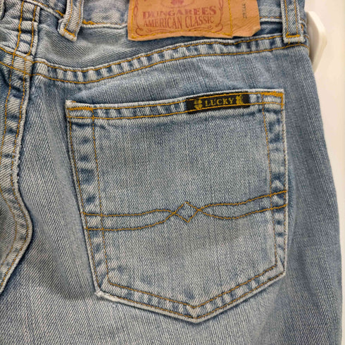 ラッキーブランド LUCKY BRAND USA製 ダメージ加工 フレアデニムパンツ レディース 0/25