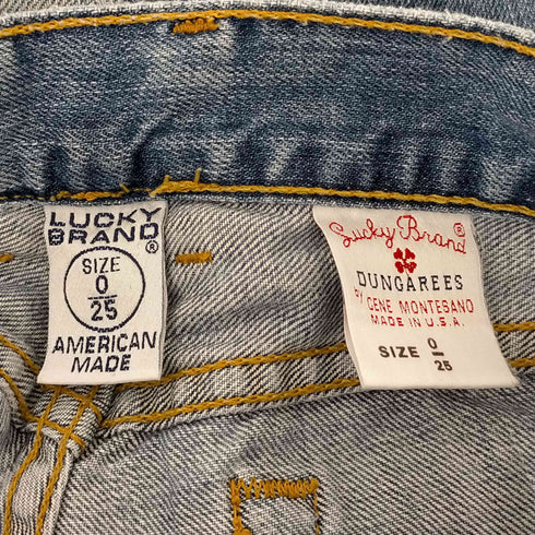 ラッキーブランド LUCKY BRAND USA製 ダメージ加工 フレアデニムパンツ レディース 0/25