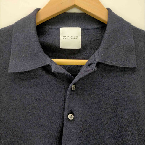 マッキントッシュフィロソフィー MACKINTOSH PHILOSOPHY S/Sリネンコットンポロシャツ メンズ US:40