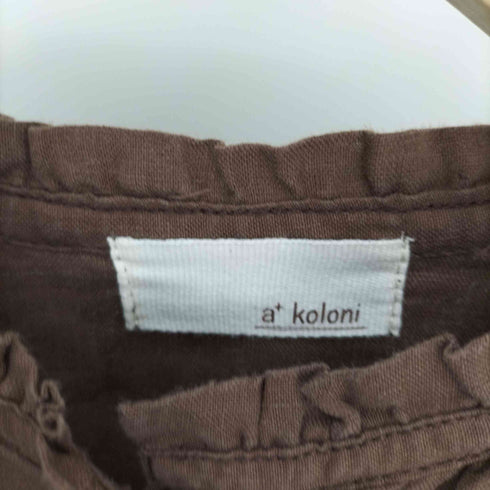 a+koloni リネン ギャザー シャツ ワンピース レディース FREE