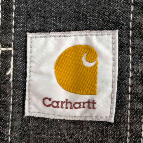 カーハート Carhartt 先染め ブラックデニムオーバーオール メンズ 36×34
