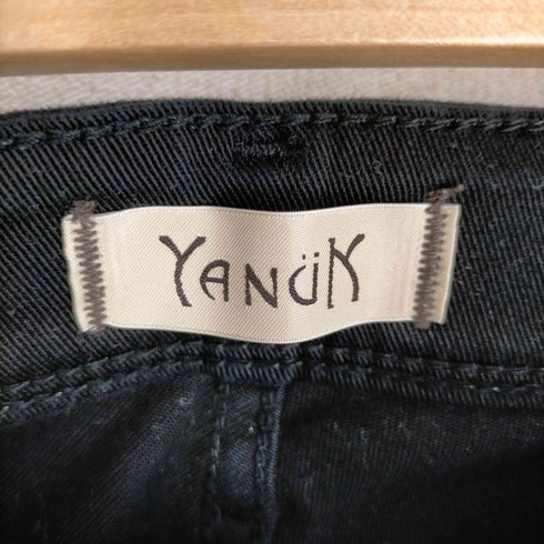 ヤヌーク YANUK PATRICIA ストレッチドリルパンツ スキニー ブラックデニムパンツ レディース 25