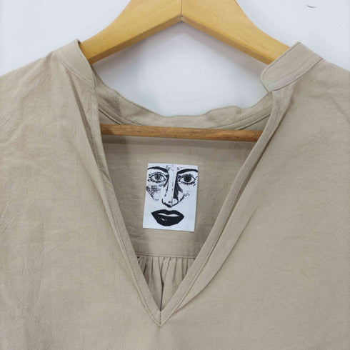 アッシュ ジャンピンジャップフラッシュ H JUMPIN JAP FLASH バックギャザー スキッパー ビッグシルエット ブラウス レディース