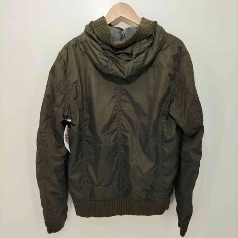 アルファインダストリーズ ALPHA INDUSTRIES リブフーデットミリタリージャケット メンズ import:M