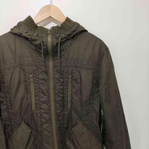 アルファインダストリーズ ALPHA INDUSTRIES リブフーデットミリタリージャケット メンズ import:M