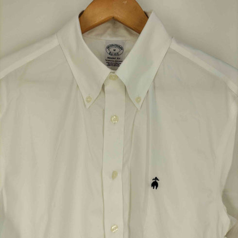 ブルックスブラザーズ BROOKS BROTHERS REGENT FIT ロゴ刺繍 ボタンダウンシャツ メンズ import:M