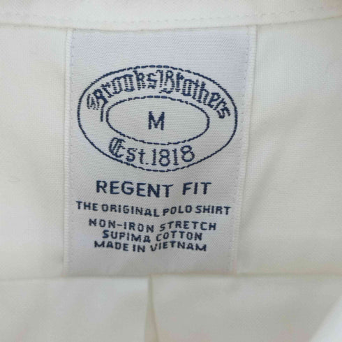 ブルックスブラザーズ BROOKS BROTHERS REGENT FIT ロゴ刺繍 ボタンダウンシャツ メンズ import:M