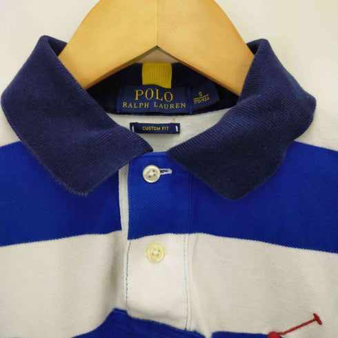 ポロラルフローレン POLO RALPH LAUREN BIGポニーボーダーポロシャツ 星条旗パッチ メンズ JPN:S