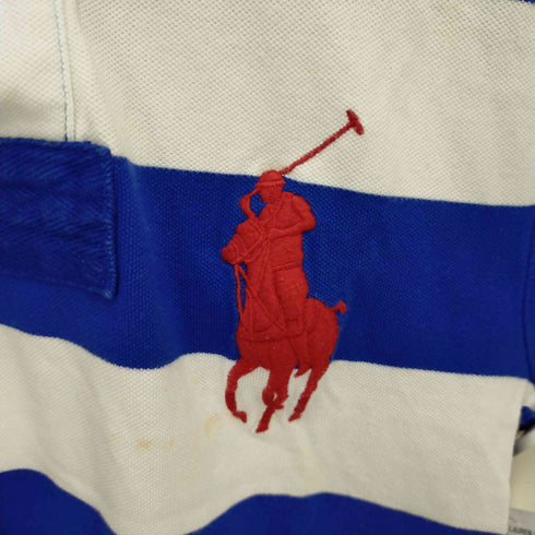 ポロラルフローレン POLO RALPH LAUREN BIGポニーボーダーポロシャツ 星条旗パッチ メンズ JPN:S