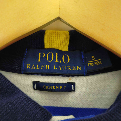 ポロラルフローレン POLO RALPH LAUREN BIGポニーボーダーポロシャツ 星条旗パッチ メンズ JPN:S