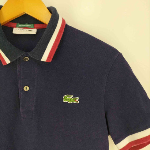 ラコステ LACOSTE トリコロール刺繍ポロシャツ メンズ 3