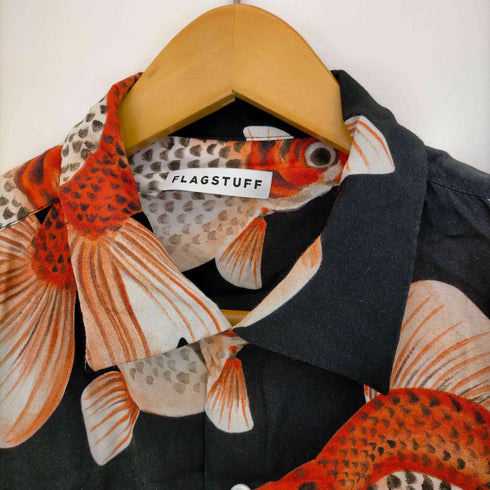 フラッグスタフ FLAGSTUFF 金魚 レーヨン オープンカラーシャツ メンズ JPN:M