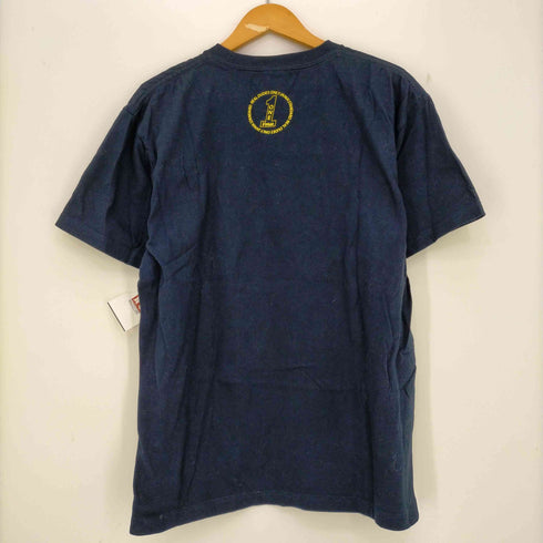 ONE VERSE THREE LEAF CLOVER COLLEGE LOGO S/S TSHIRT【NAVY】 メンズ import:L
