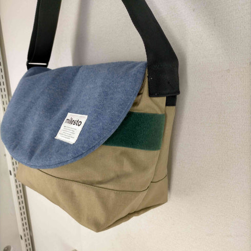 ミレスト milesto CORDURA 止水ジップ フロッピー メッセンジャーバッグ ショルダーバッグ マルチカラー メンズ L