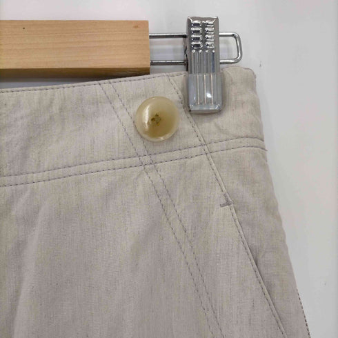 マカフィー MACPHEE レーヨンリネンコットン セミワイドクロップドパンツ レディース 36