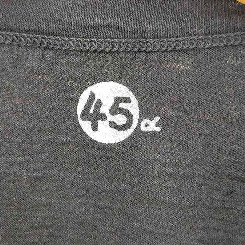 フォーティーファイブアール 45α 天竺編みロゴプリントTシャツ レディース 1