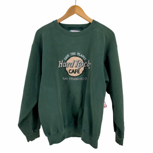 ハードロックカフェ Hard Rock Cafe 90S USA製 刺繍ロゴ スウェット メンズ import:M