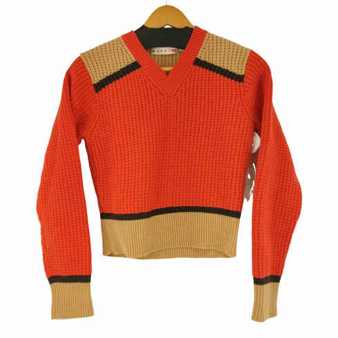 マルニ MARNI ポップコーンニットVネックセーター レディース JPN:M