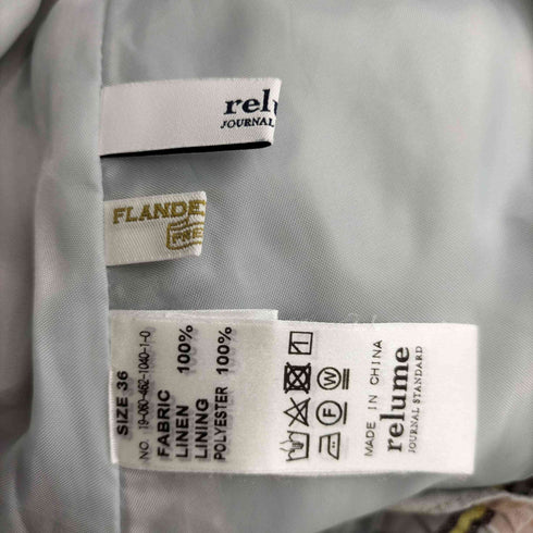 ジャーナルスタンダードレリューム JOURNAL STANDARD relume リネンチェックロングスカート レディース JPN:36