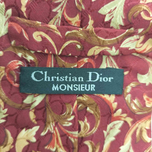 クリスチャンディオール Christian Dior シルク100% 総柄ネクタイ メンズ